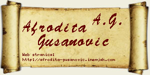 Afrodita Gušanović vizit kartica